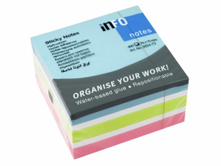 Megjegyzések öntapadós kocka rugó 75x75 400 db