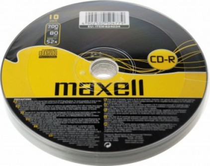 Maxell - CD-R Maxell 700Mb 80 min 52X set 10 buc