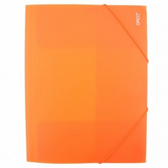 Mapa plastic cu elastic DACO portocaliu