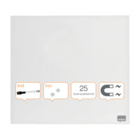 WHITEBOARD MAGNETIC STICLA 30*30 CM+ACCESORII DIAMOND NOBO