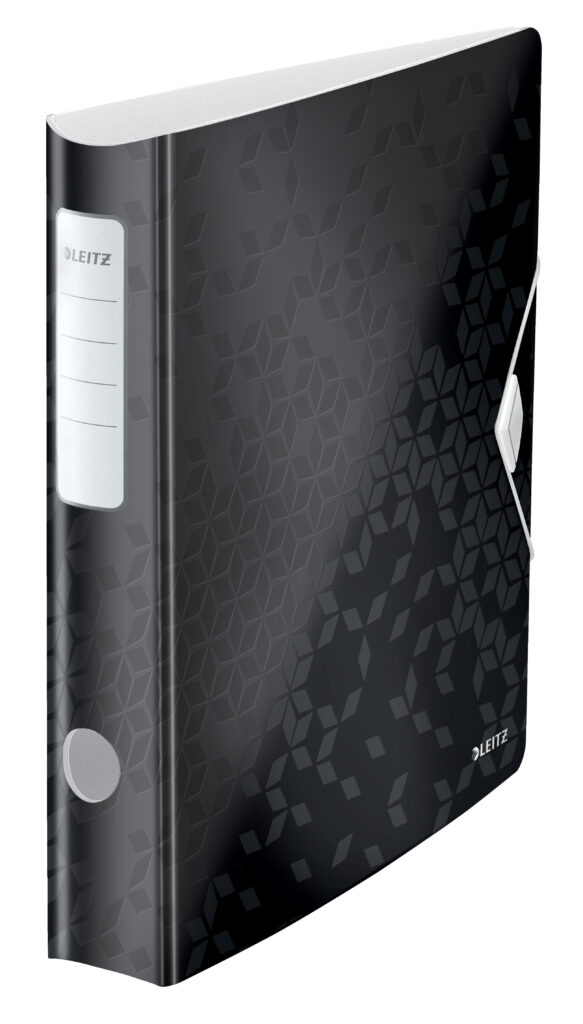 BIBLIORAFT PLASTIFIAT 5CM 180GRADE NEGRU ACTIVE WOW LEITZ