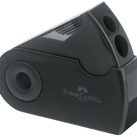 ASCUTITOARE PLASTIC DUBLA SLEEVE NEAGRA FABER-CASTELL