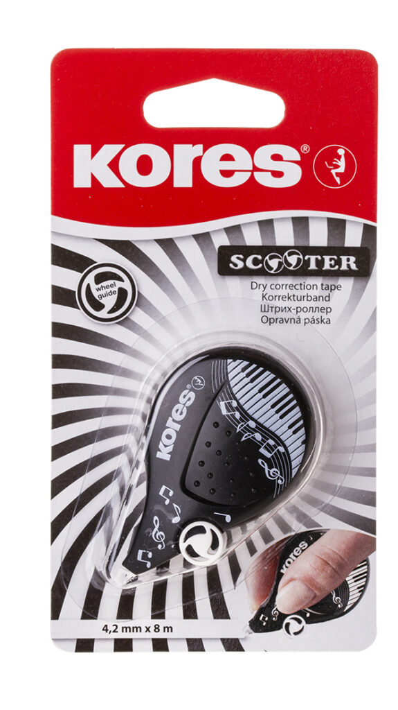 BANDA CORECTOARE 4,2MM*8M SCOOTER BLACK WHITE KORES