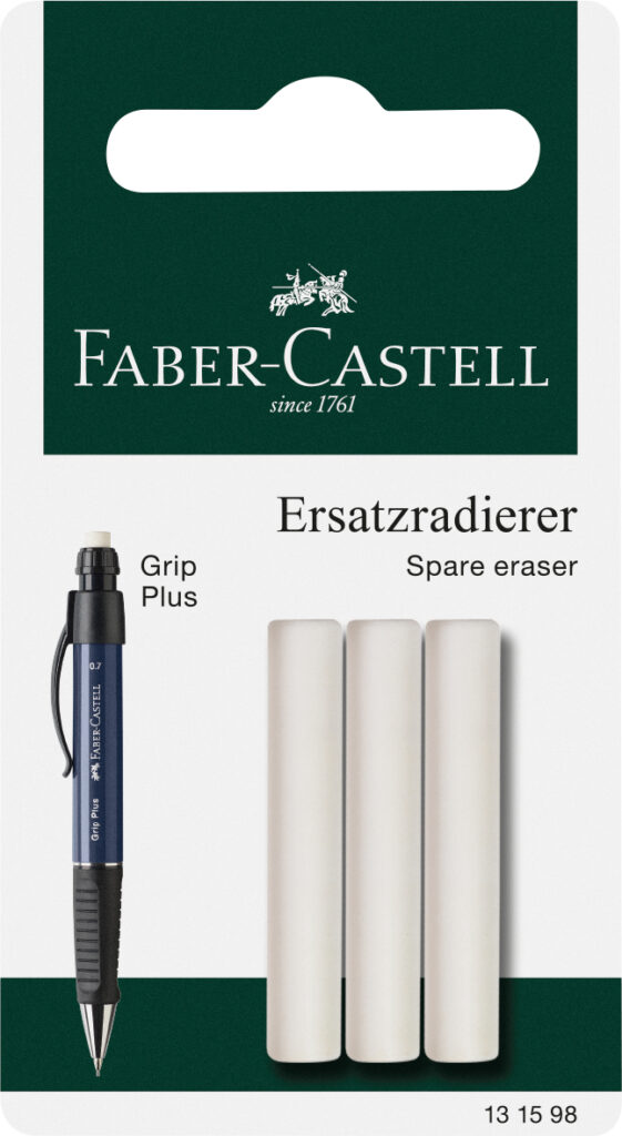 BLISTER 3 BUC REZERVA RADIERA PT GRIP PLUS FABER-CASTELL