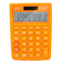 CALCULATOR BIROU 12DIG ALB-PORTOCALIU 1238 DELI