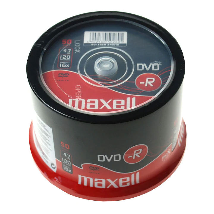 DVD-R 50/SET MAXELL 4.7GB 16X CAKE BOX