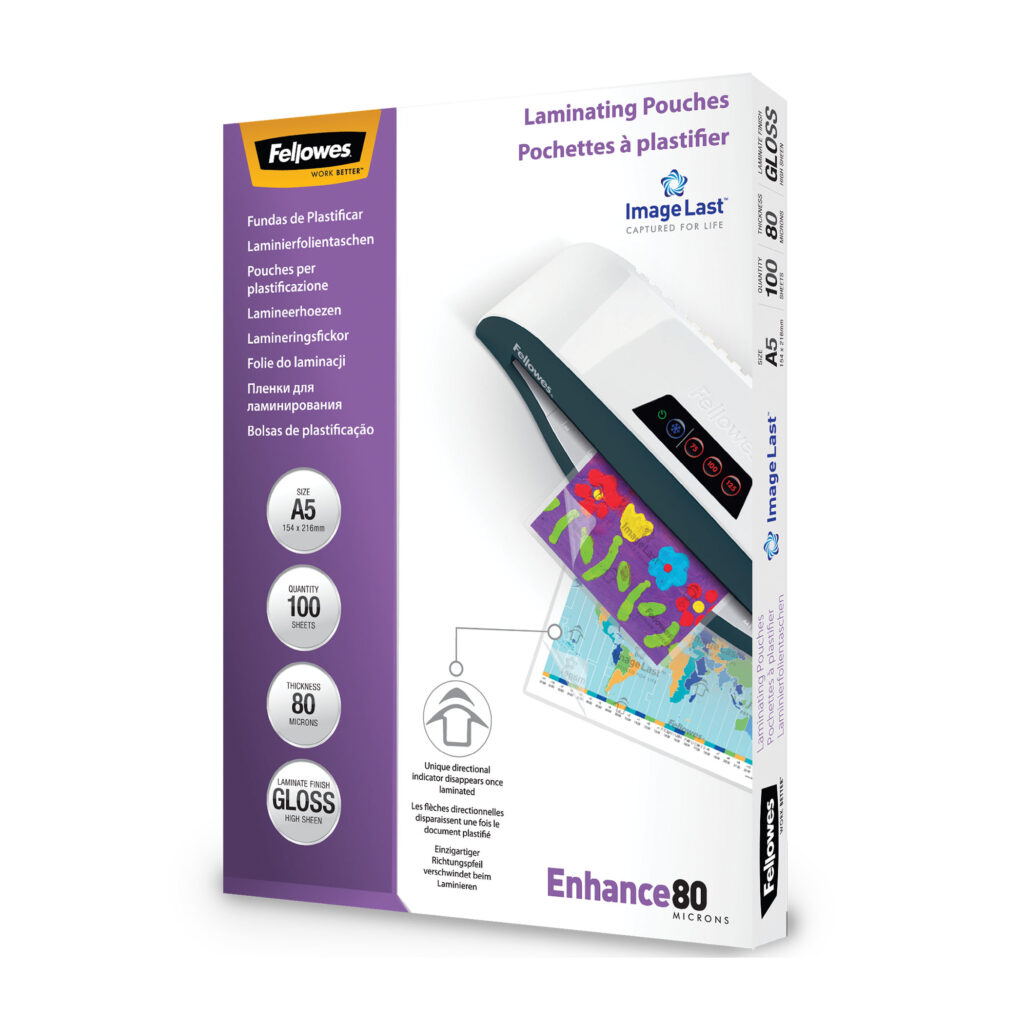 FOLIE A5 80 MICRONI 100/TOP FELLOWES