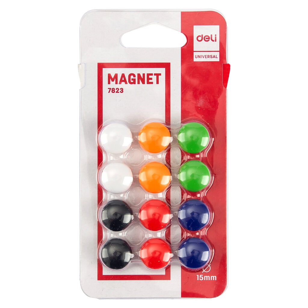 MAGNETI WHITEBOARD 15MM 12 BUC/SET DELI