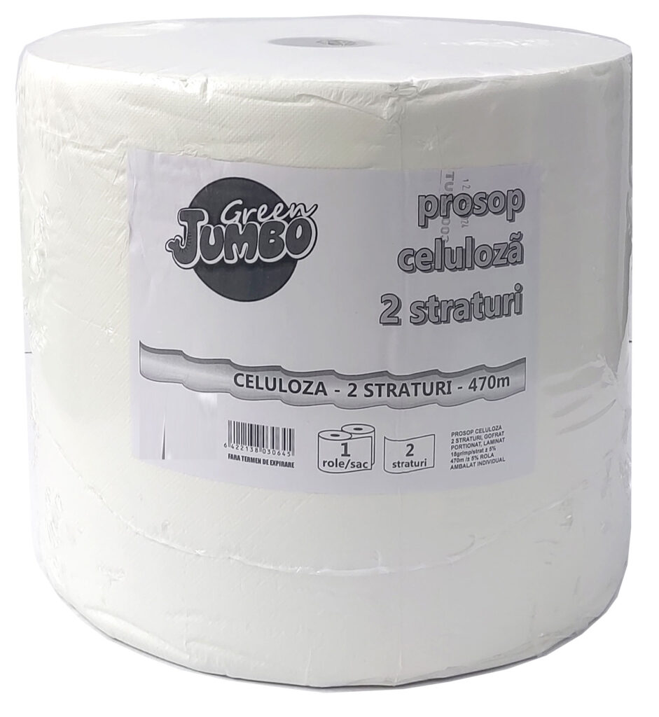 PROSOP HARTIE ALB ROLA 2STR 470M GREEN JUMBO