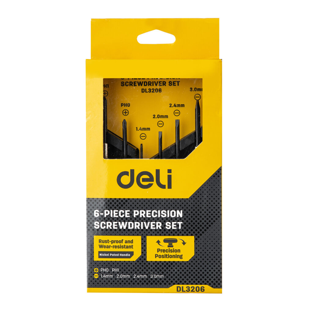 SET 6 SURUBELNITE PRECIZIE METALICE CUT PLASTIC  DELI