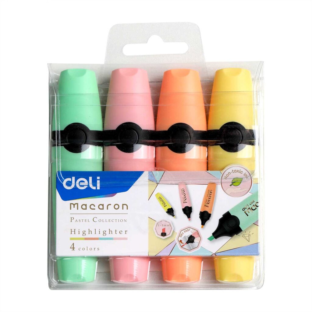 TEXTMARKER SET 4 MACARONS DELI