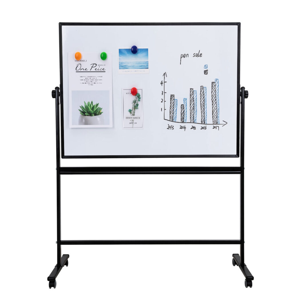 WHITEBOARD MAGNETIC MOBIL 90*120 CM RAMA ALUMINIU DELI